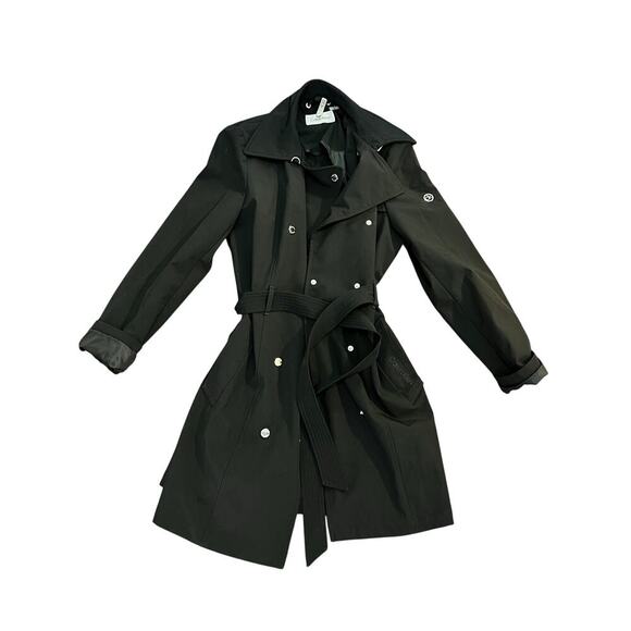 Calvin Klein black waterproof jacket trench coat size M - Picture 1 of 12